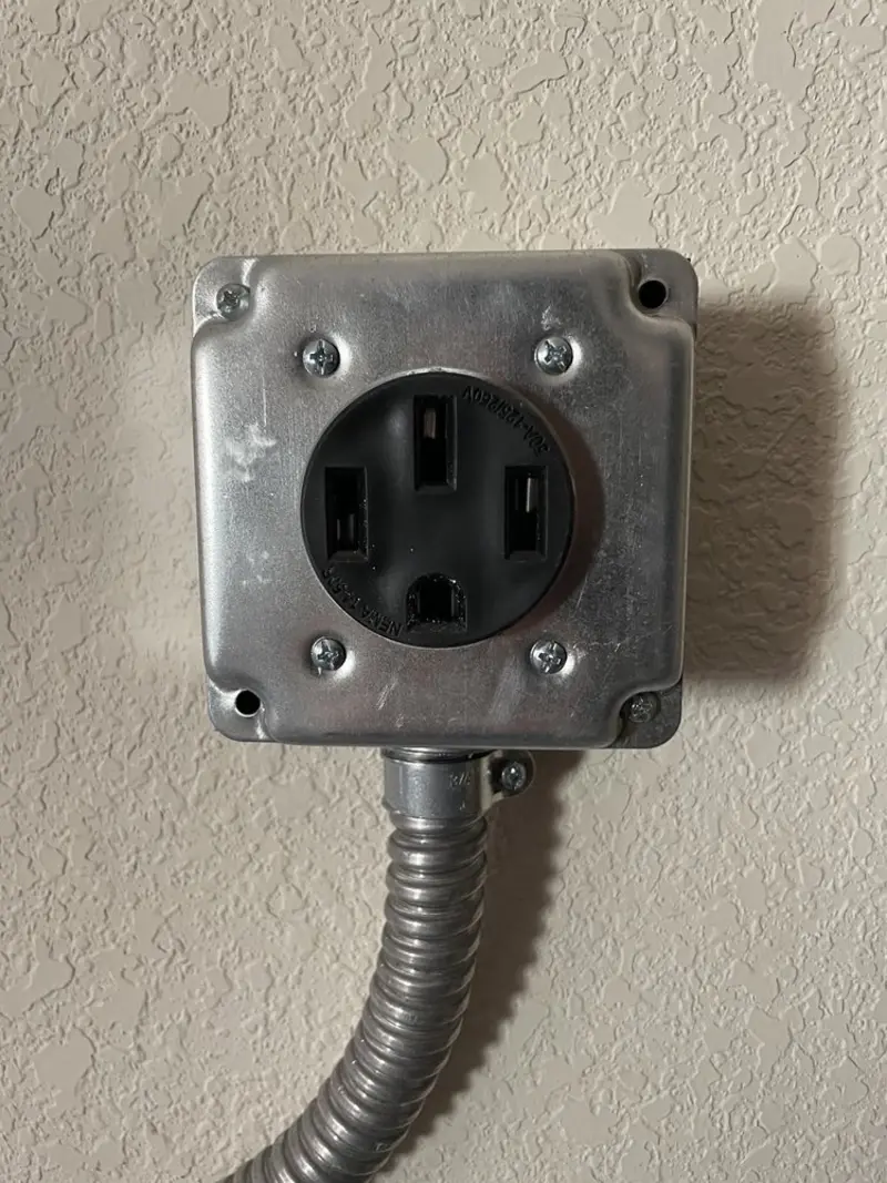 NEMA 14-50 outlet installed for Electrical Panel Upgrade in Hesperia